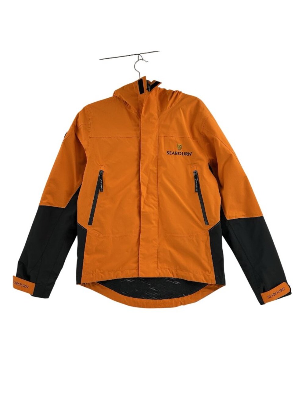 Seabourn Antarctica Voyages Expedition Windbreaker Hooded Jacket Mens XS Orange